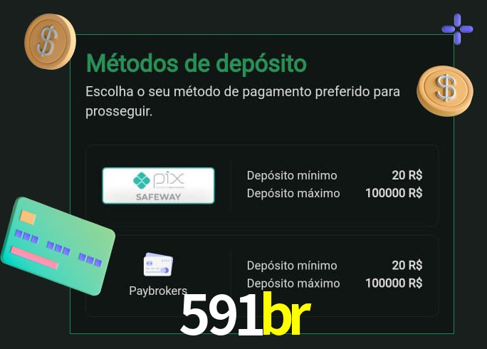O cassino 591br oferece uma grande variedade de métodos de pagamento